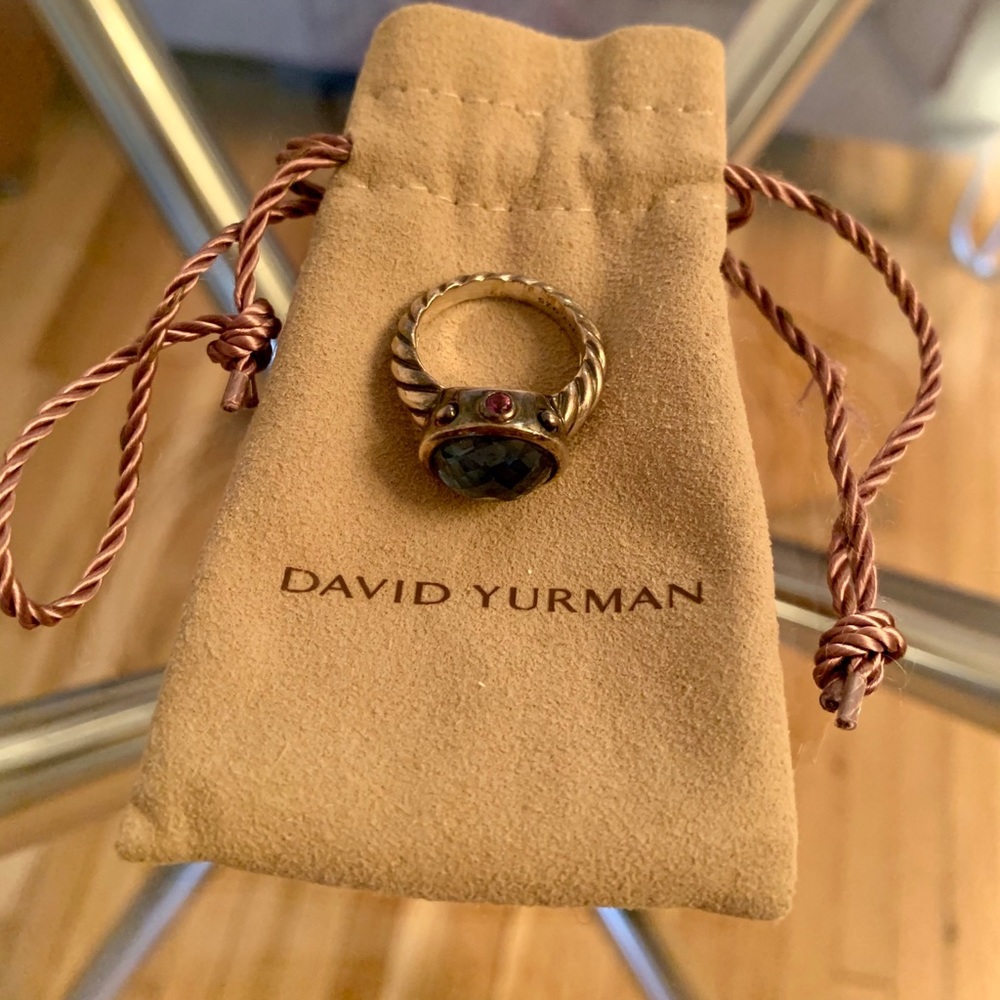 ⭐️David Yurman Signature Silver Ring w Gemstones⭐️